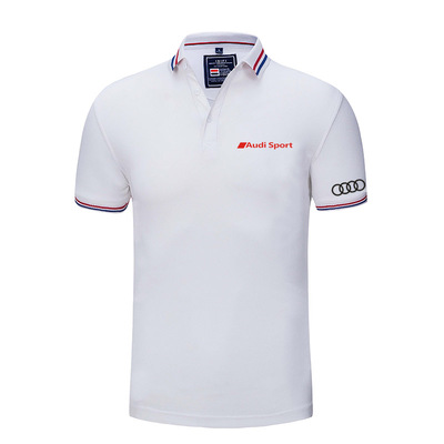 2022 Polo Audi Sport Homme Piqué De Coton Col Contrasté Slim Fit